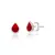 Brinco Ponto de Luz Gota Vermelho de Prata - comprar online