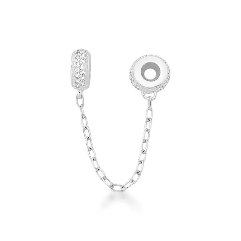 Berloque Trava de Segurança Cravejado com Silicone Branco - comprar online