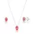 Conjunto Oval Vermelho de Prata - comprar online