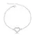 Pulseira Coração Cravejado de Prata - comprar online