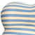 Poltrona Femminile Com Puff Listrada Azul e Bege