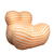 Imagem do Poltrona Femminile Com Puff Listrada Laranja e Bege