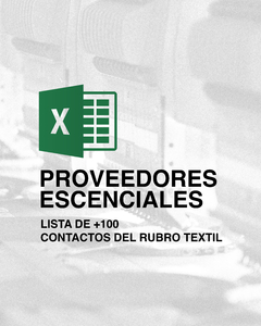 PROVEEDORES ESCENCIALES - LISTA DE CONTACTOS - comprar online