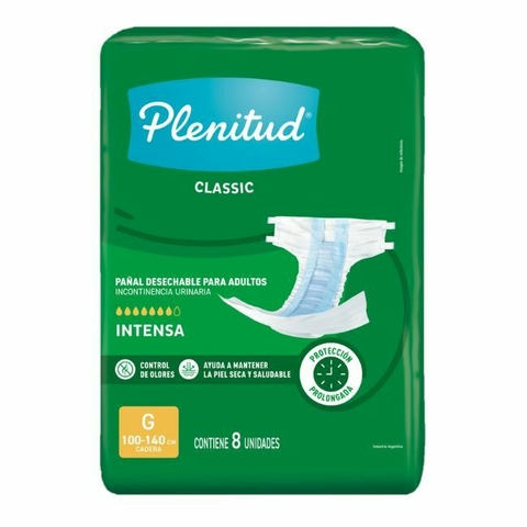 8164 - Pañales Para Adultos Plenitud G x8 Un.