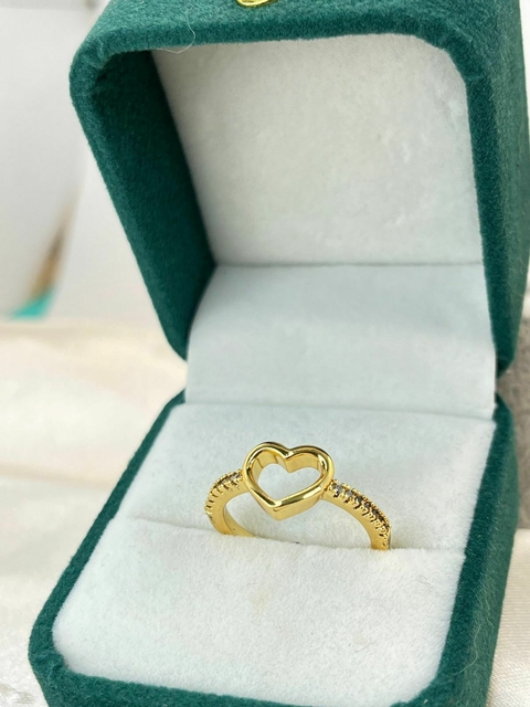 Anel Coração Vazado