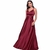 Vestido Marsala Longo Madrinha Acetinado com Alcinha - comprar online