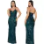 Vestido Sereia para Festa Verde Esmeralda Longo Paetê - comprar online