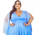 Vestido para madrinha plus size longo com brilho - comprar online