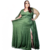 Vestido Verde Oliva Plus Size Longo Manga Capa Fenda Lurex Madrinhas - comprar online