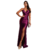 Vestido Roxo madrinha sereia tubinho Longo - comprar online