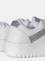 Tênis em couro sintético V branco - Islan Shoes