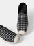 Tênis meia casual Slip on estampado branco e preto - comprar online