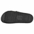Tamanco feminino flat Moleca preto com solado em cortiça e detalhe em sintético.