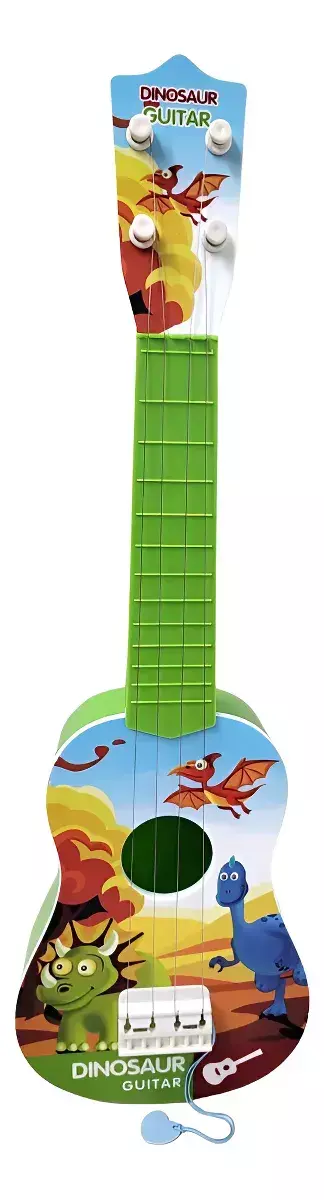 Ukelele Guitarra Juguete Infantil De 4 Cuerdas Jeg A201207 Color Verde Jurassico - comprar online