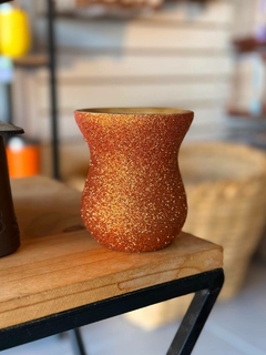 Cuias de Madeira de Imbua com Gliter