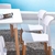 SILLAS DE COMEDOR CON ESTRUCTURA MARRON Y ASIENTO BLANCO X 4