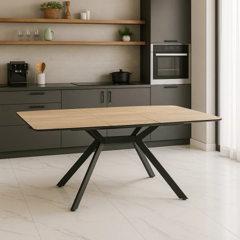 Mesa extensible de madera Roble rectangular - comprar online