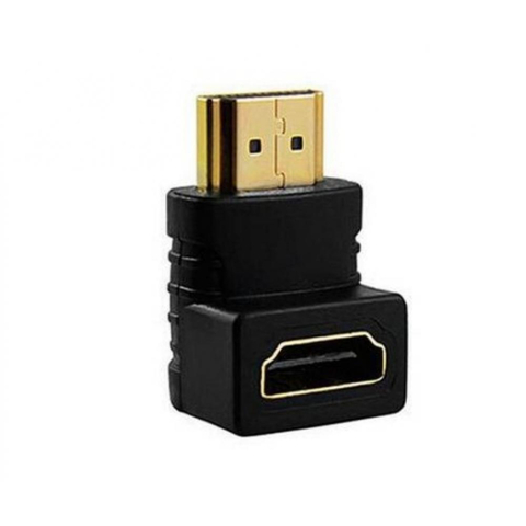 Adaptador HDMI Fêmea x HDMI Macho Curva L 90 Graus Cabo HDMI