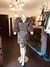 Vestido de satin animal print