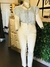Blusa blanca a rayas 2E05 - tienda en línea