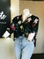 Blusa negra Flores - ATTITUDE BOUTIQUE PLUS SIZE