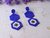 Aretes hexágonos ojo - comprar en línea