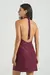 VESTIDO FRENTE ÚNICA COM LUREX-VINHO / PRATA na internet