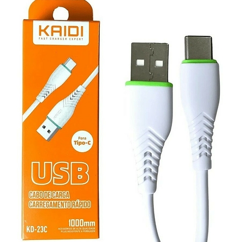 CABO DE DADOS USB TIPO C 3A CARREGAMENTO TURBO KD-23C