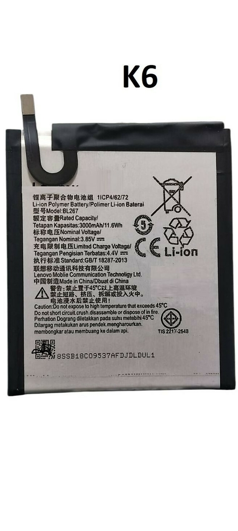 BAT COMPATIVEL K6 BL267 NOVA COM GARANTIA