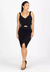 Vestido Mavie Tubinho Social Curto com Alcinha Preto - Click Vestidos