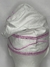 Fila en tela gene en color blanco y bordados rosa de 56 cm - comprar en línea