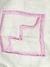 Fila en tela gene en color blanco y bordados rosa de 56 cm en internet