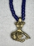 Collar de gala (Ileke) con figura de Yemaya con Vasija (Yemoja) con cuenta africana gruesa color Azul en internet