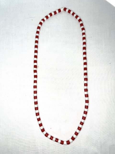 Collar de Gala (Ileke Eleke) de Shango en Color Blanco y Rojo 70 cm - comprar en línea