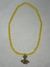 Collar de gala (Ileke) con figura de Oshun con cuenta africana gruesa en Amarillo 70 cm - comprar en línea