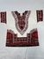 Dashiki en color blanco con diseño tradicional Africano rojo con negro - comprar en línea