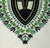 Dashiki en color blanco con diseño tradicional Africano verde con negro y morado en internet