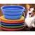 Pote Comedouro e Bebedouro Portátil Dobrável de Silicone para Pet (Cachorro/Gato)
