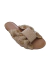 Sandália rasteira comfort bege