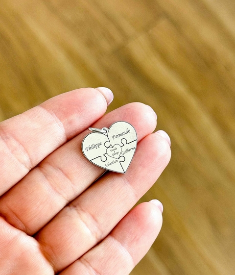 Pingente Personalizado Coração / 18 milímetros
