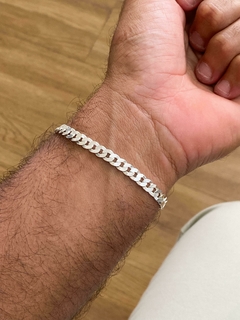 Pulseira Grumet Pave F140 21cm - Aruan Pratas Atacado