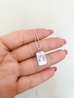 Pingente Personalizado Medalhinha Retangular / 15 Milímetros