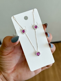 Conjunto Elegância Cravejado Coração - loja online