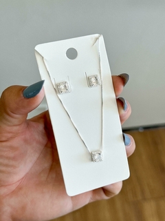 Conjunto Elegância Cravejado Quadrado na internet