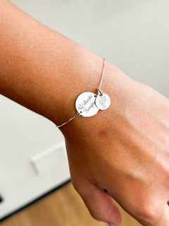 Pulseira Personalizada Medalhinha Dupla