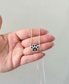 Colar Personalizado Patinha Esmaltado / 45 centímetros