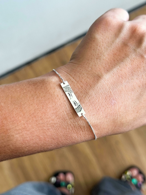 Pulseira Personalizada Plaquinha c/ Foto 25x5mm - 18cm