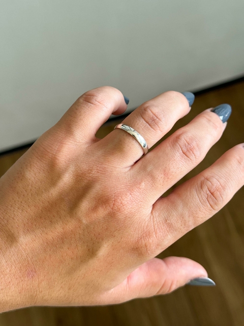 Aliança Meia Cana / 3 Milímetros