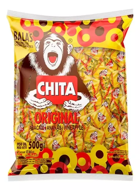 Bala Chita Mastigável Abacaxi 500g