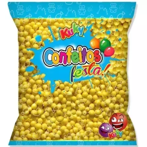 Bolinhas De Açucar Confeito Festa Abacaxi 500g - Kuky